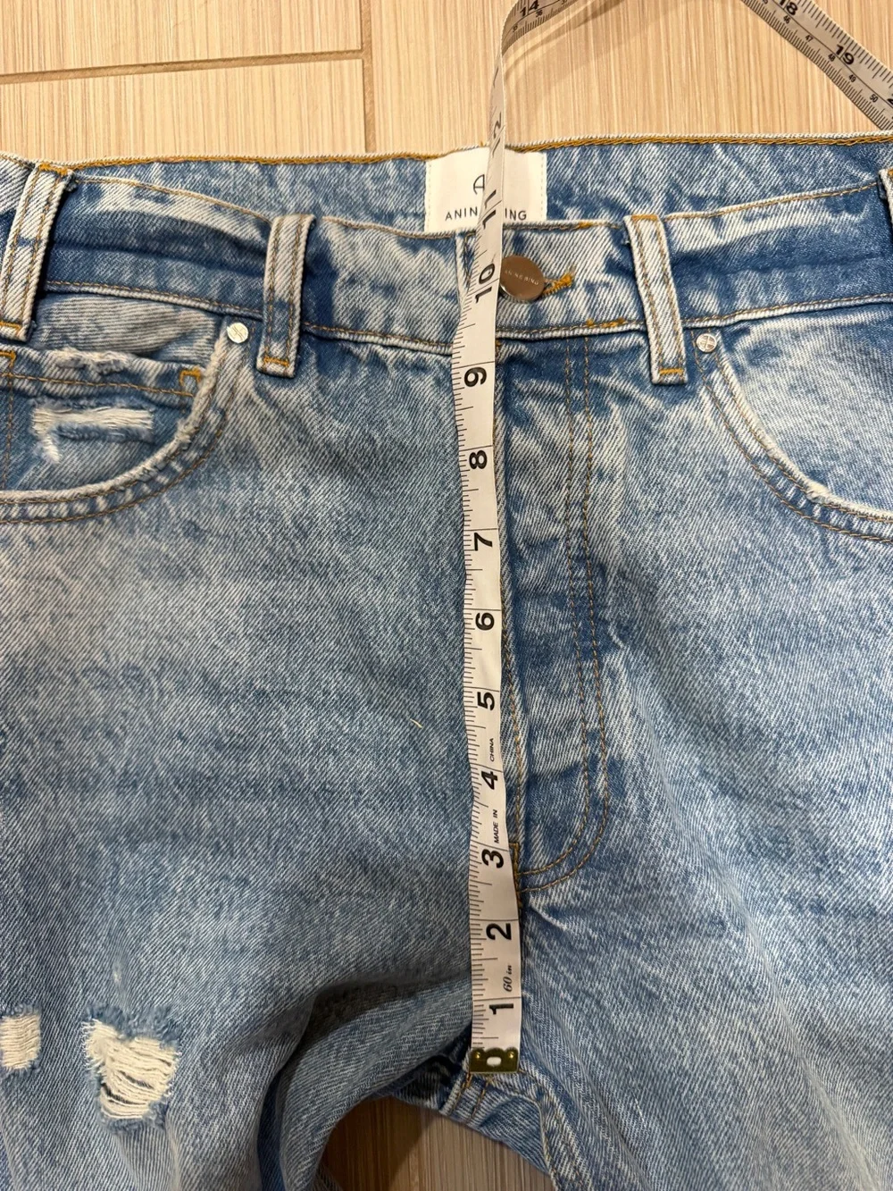 Anine Bing Gavin Jeans Washed Blue